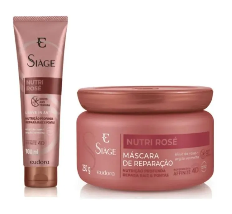 Siàge Nutri Rosé Red Seaweed Rose Elixir Nourishing Repair Kit 2 Itens - Eudora