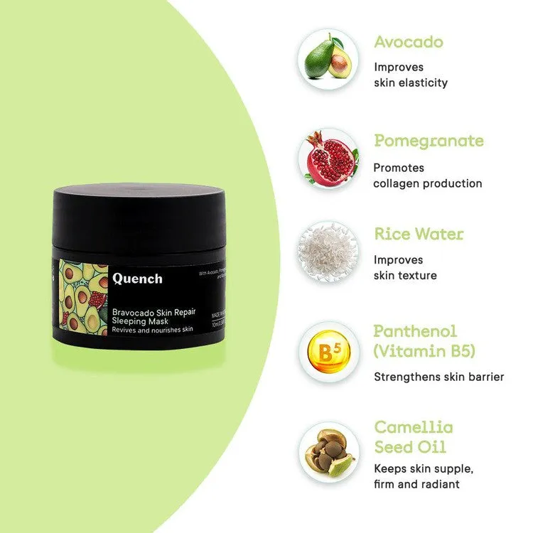 Skin Repair Night Gel Cream with Avocado Vitamins C & E (Mini)