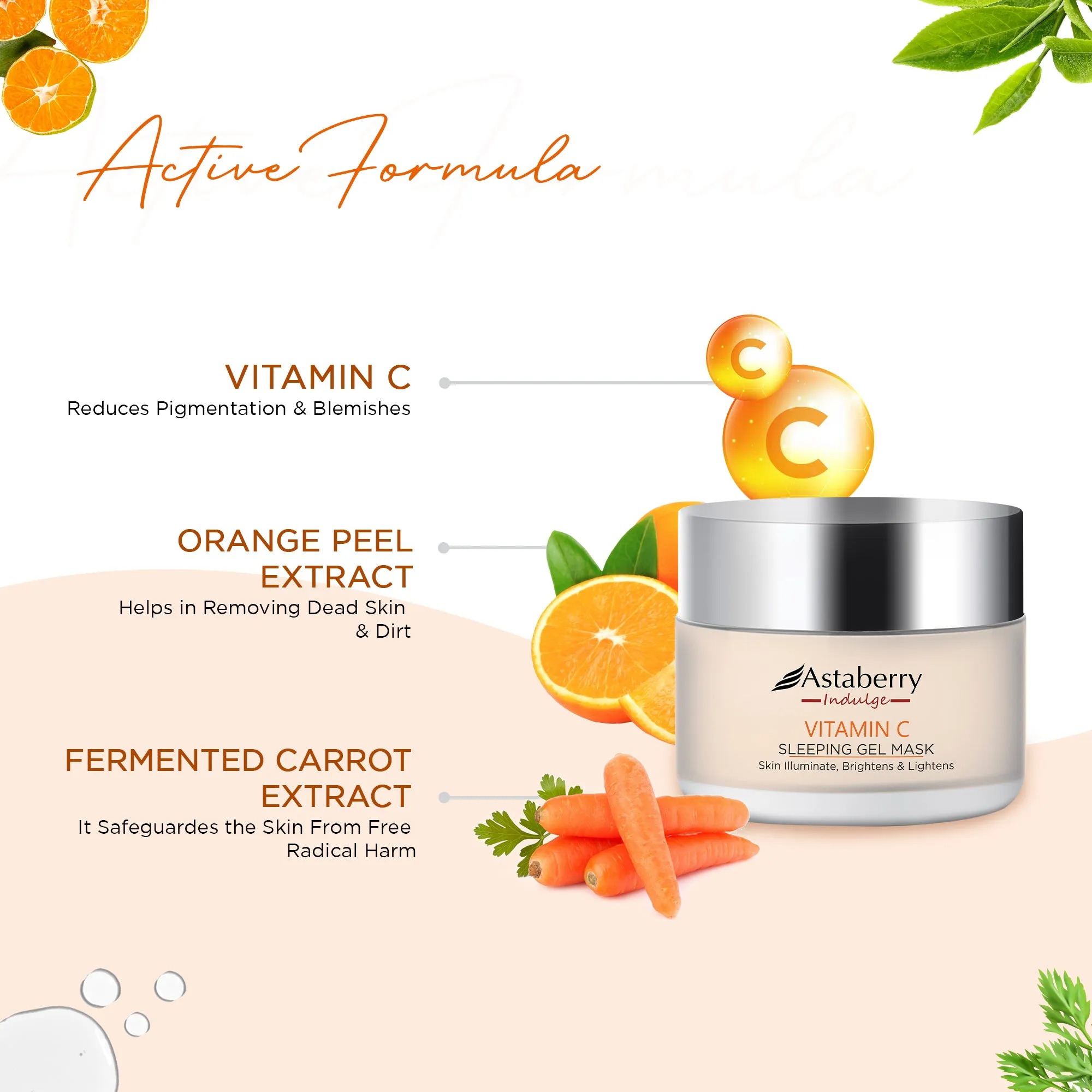 Vitamin C Sleeping Gel Mask For soft and healthy Skin - 50ml