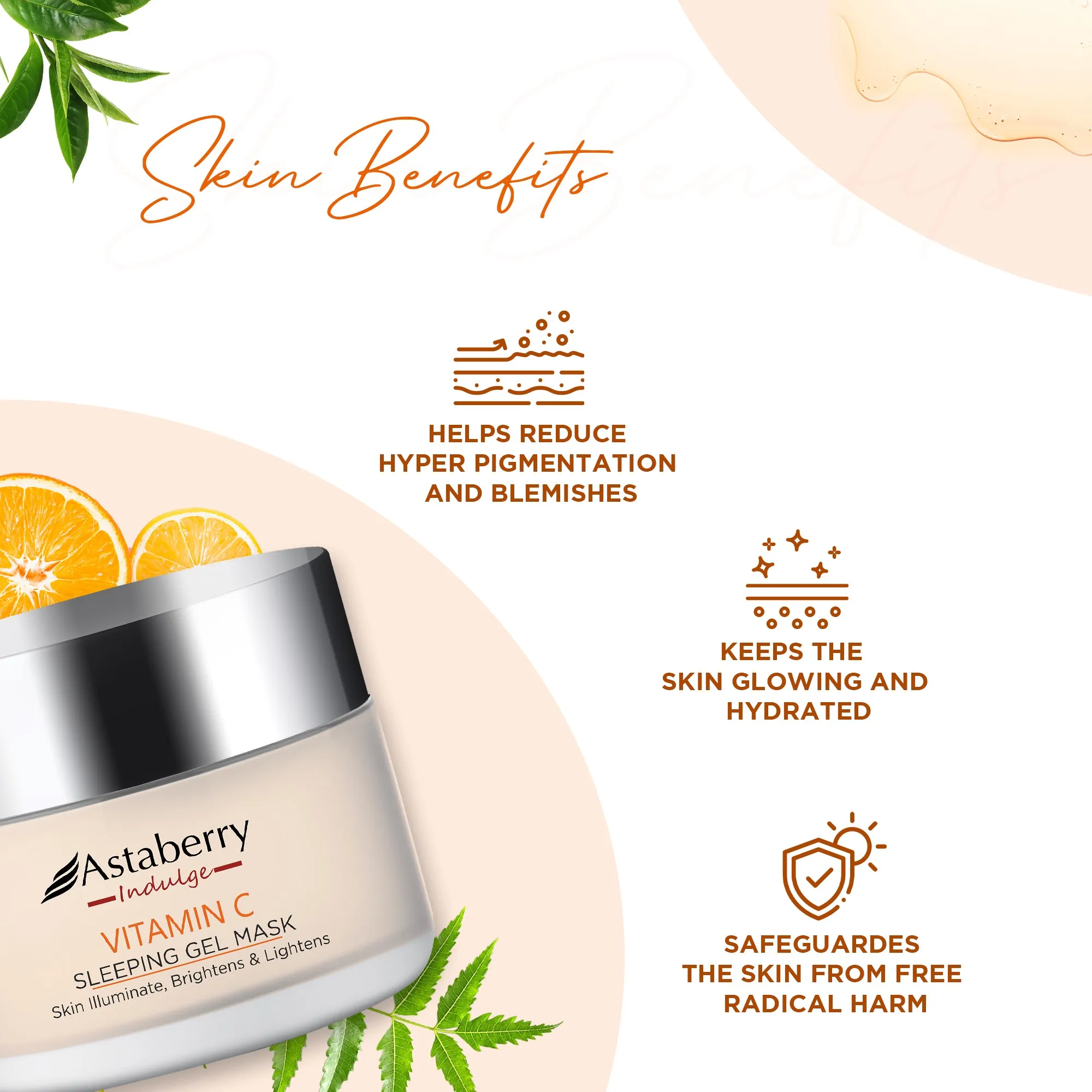Vitamin C Sleeping Gel Mask For soft and healthy Skin - 50ml