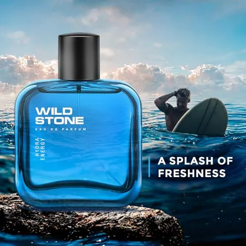 Wild Stone Hydra Energy Premium Eau De Parfum for Men, 100ml|Long Lasting Perfume|Luxury Perfume for Men