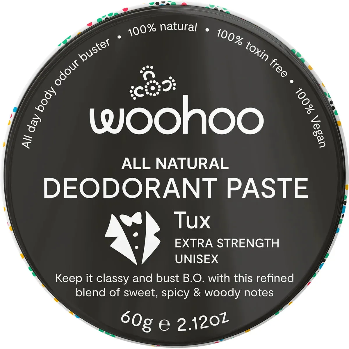 Woohoo Body Deodorant Paste 60g - Extra Strength Tux